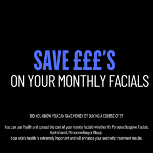 Save money on your facials when you pay for a course of 3.